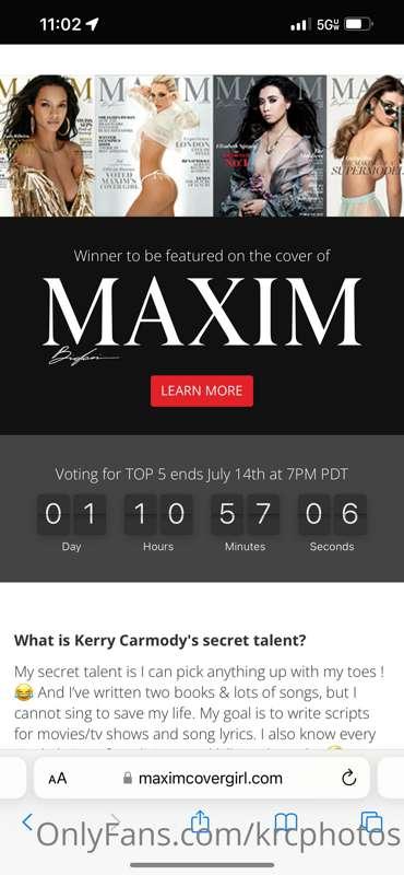 Ok we’re getting so close to the end of this round for Maxim..