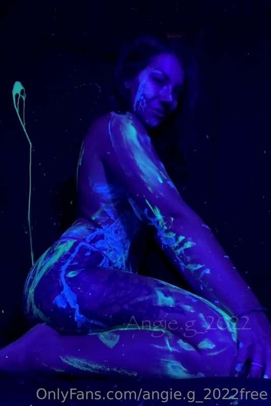 I love how the black light illuminates my pussy juices while..