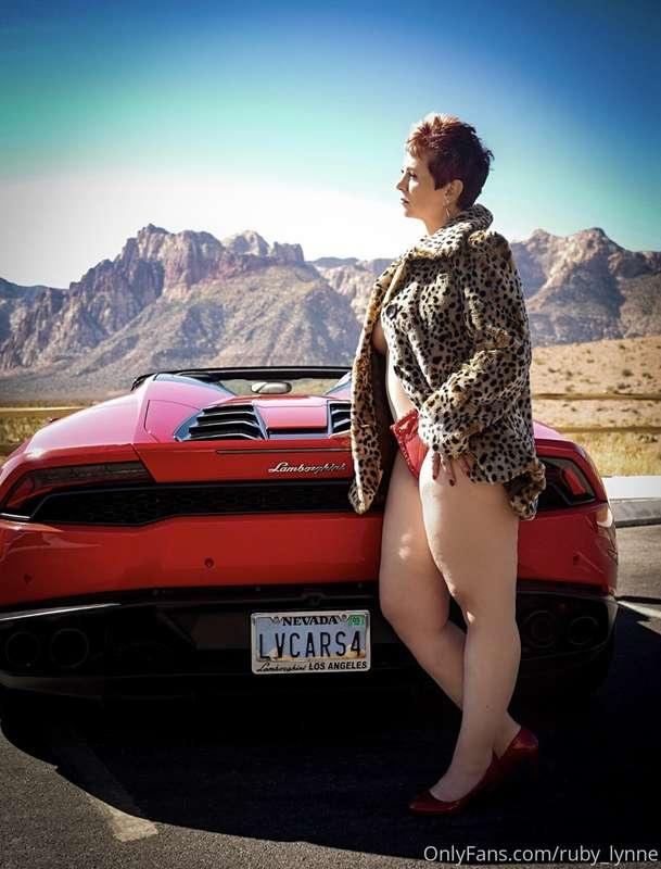 My sexy MILF curves match the second of the Lambo…I loved th..