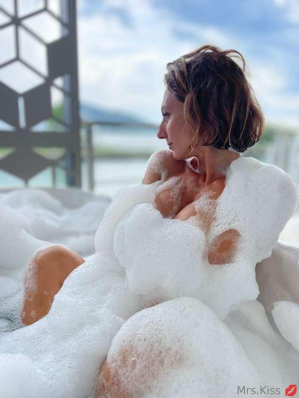 I love taking bubble baths. There's something so luxurious a..