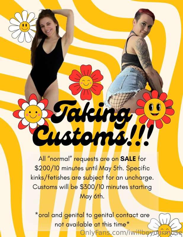 Rose is going to be here ALL of next week! We're taking cust..