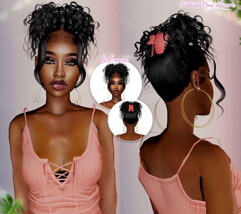 Butterfly Claw clip curls