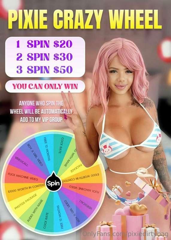 Take a spin on my naughty wheel 😜 if this reaches $500 I wil..