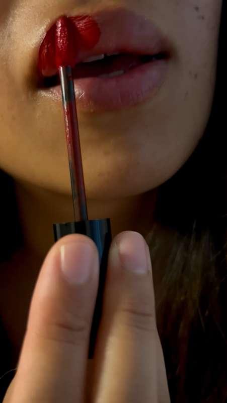 I’m putting lipstick on for you