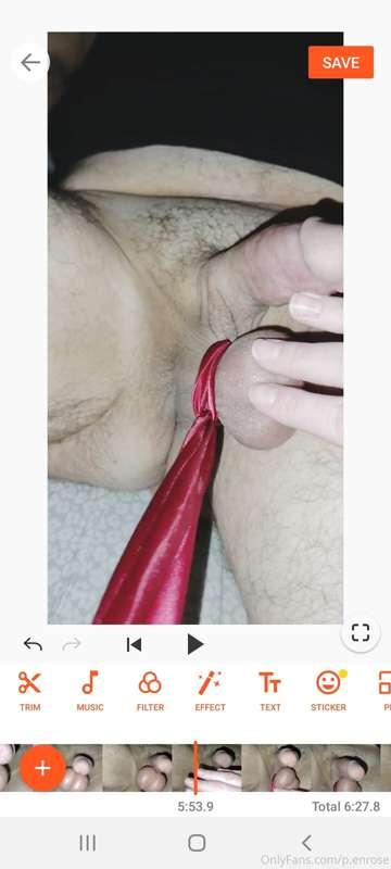 No cum here, just ball slapping, biting, and a treat after a..