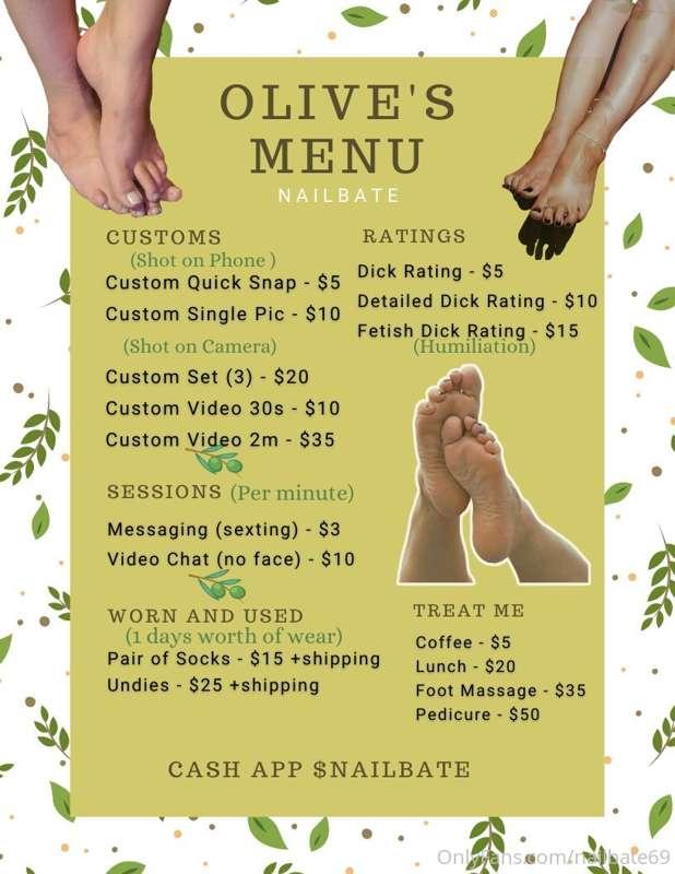 So, I made a cute little menu. What do you guys think?