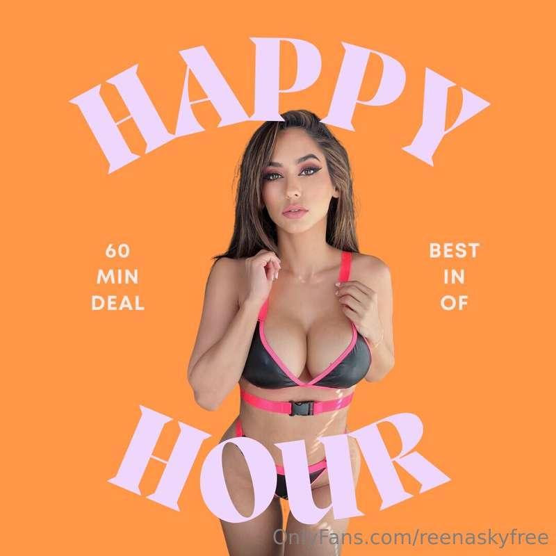 Guess what? It’s HAPPY HOUR!! 🎉 For the next 60 MINUTES ONLY..