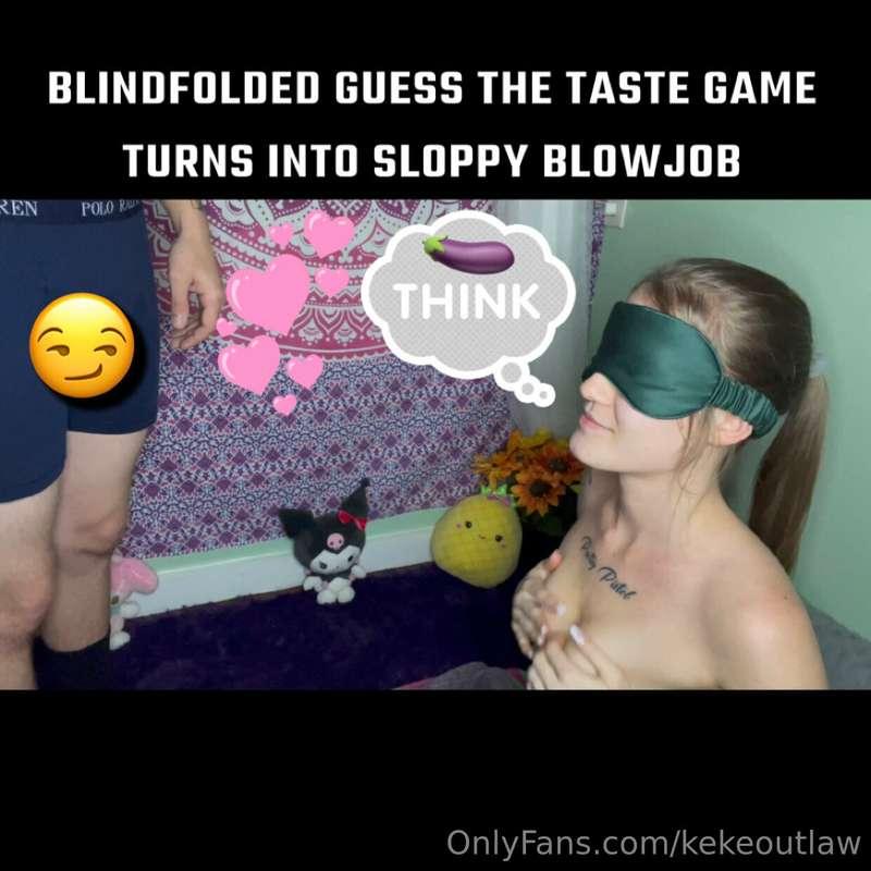 ***Guess the taste game turns into sloppy BJ*** Joe blindfol..