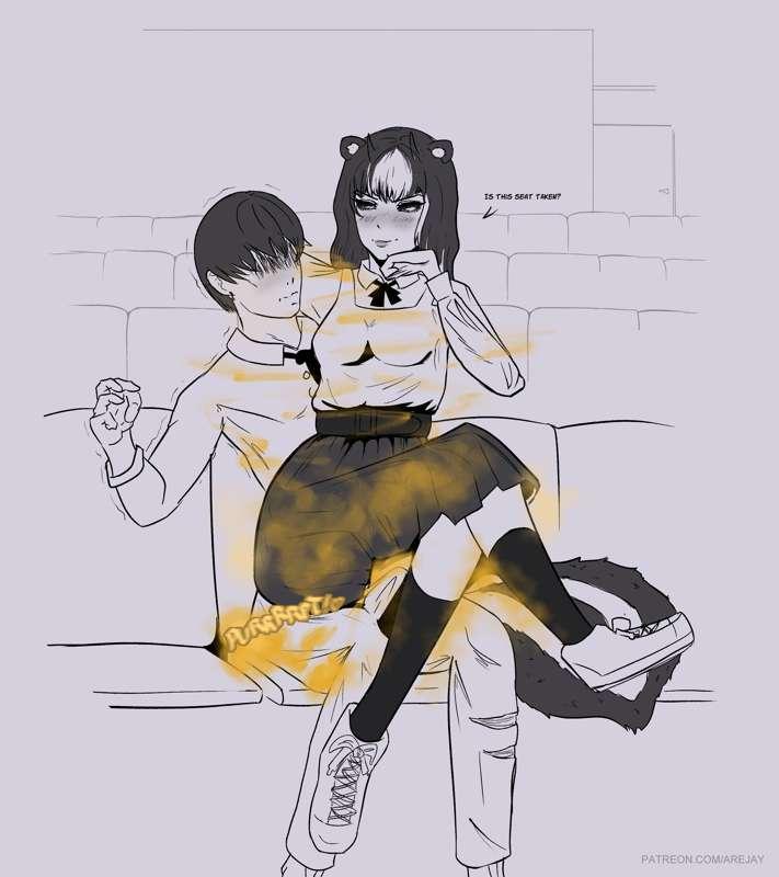 Request: Skunkgirl farting on someones crotch
