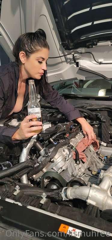 Last night was like old times. Hubby and I used to wrench on..