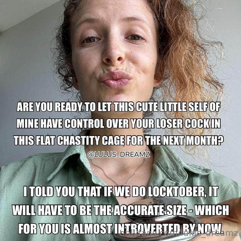 If we do this locktober than only in an almost introverted c..