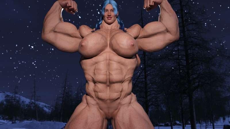 The sleeping muscle growing girl
