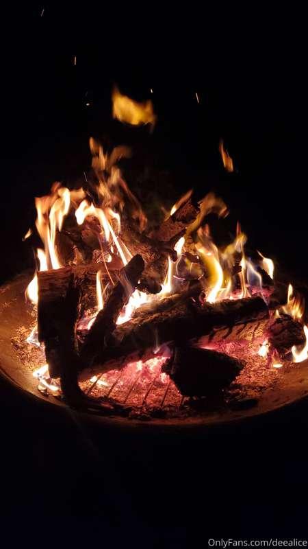 Enjoying a warm campfire this evening. Wish you were here to..