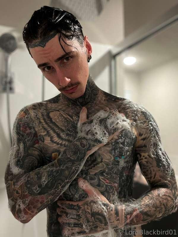 Currently getting nice and soapy in my new shower, currently..