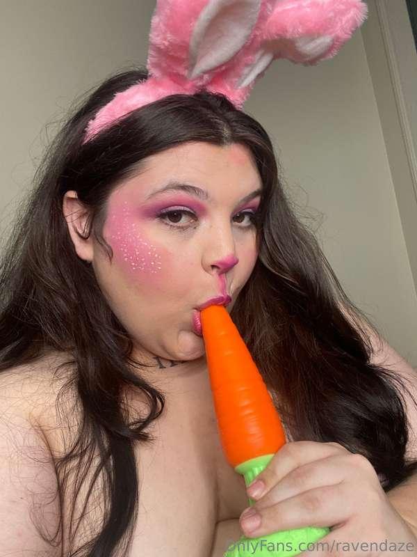 Bunny & her carrot 🐰🥕💦