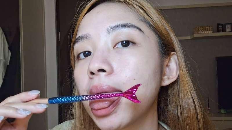 ASMR mermaid brush nibbling & licking 👅💦