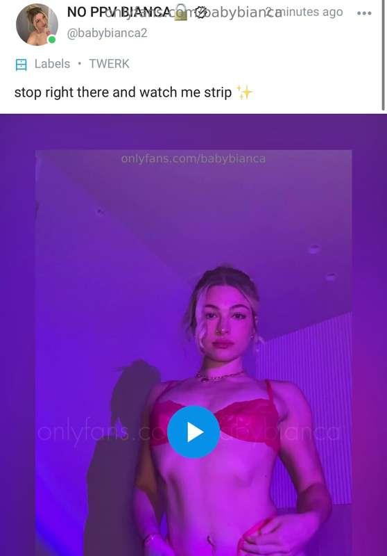 NEW STRIP VID ON MY VIP PAGE!✨👇🏻@babybianca2 ALL VIDEOS ARE ..