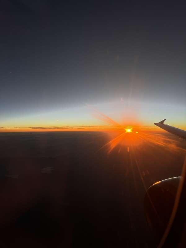 Sunset views that make you fall in love with flying all over..