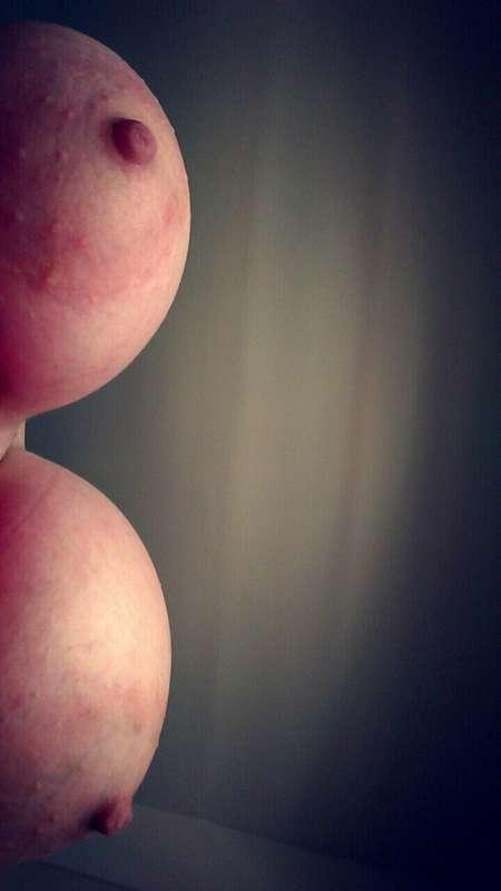 Here is a weird angle of my boobs ... you're welcome lol