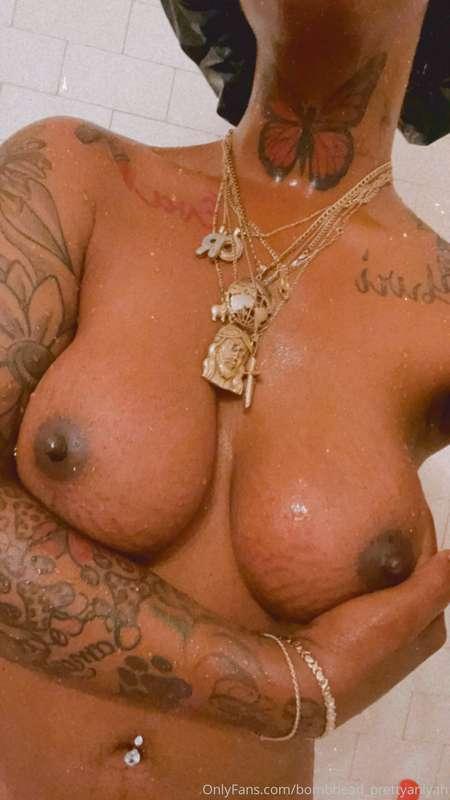 wet and slippery just for u daddy now come suck these tittys..
