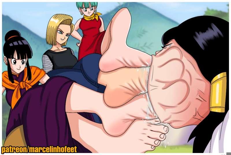 Chichi, Android18 and Bulma Triple Foot Gagging (Exclusive)