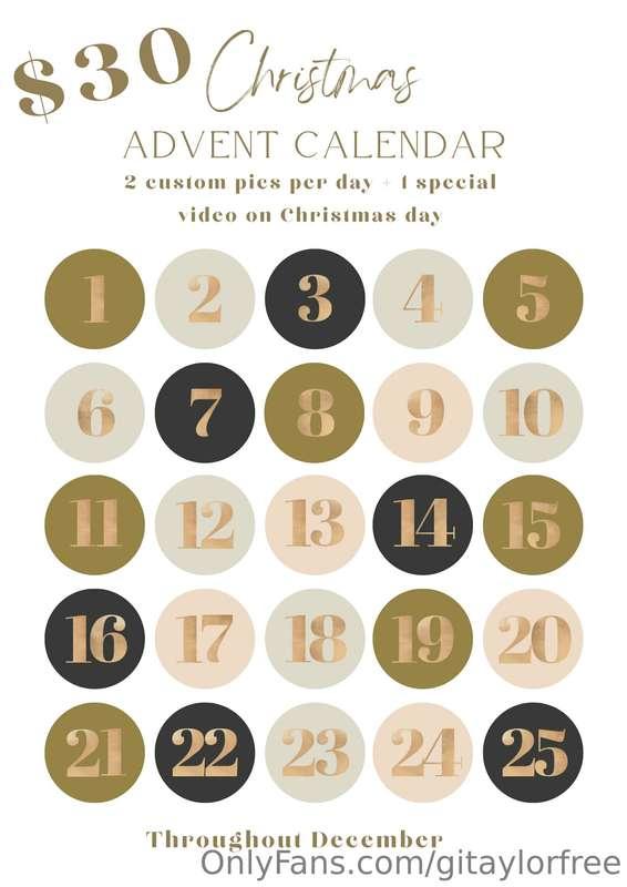 🎄Naughty Advent Calendar🎄 Just $30 for 2 custom pics per day..