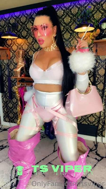 Pink Bimbo bIG THIGH HIGH BOOTS