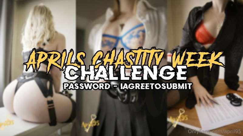 💜**Aprils OPEN Chastity Challenge** 💜  It's here! My OPEN Ch..