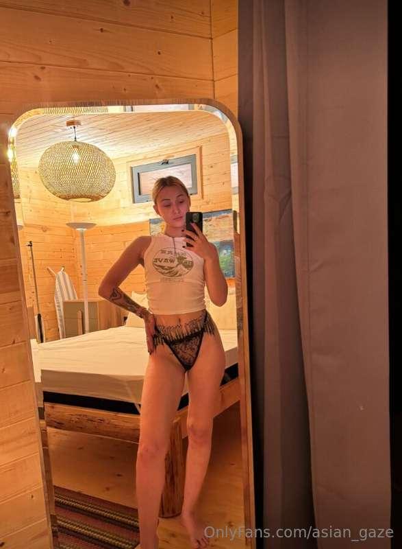 Adorned in delicate ebony lace panties, I feel like poetry i..