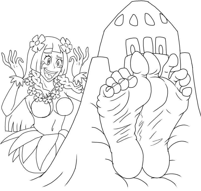 Hula Lillie's sand stocks [lineart and colors][commission]