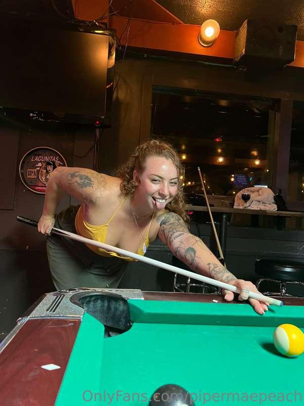 I really enjoy playing pool, and it helps that I am not bad ..