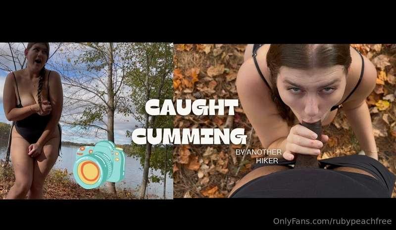 caught cumming while hiking by the lake 🙈💦I was enjoying a s..