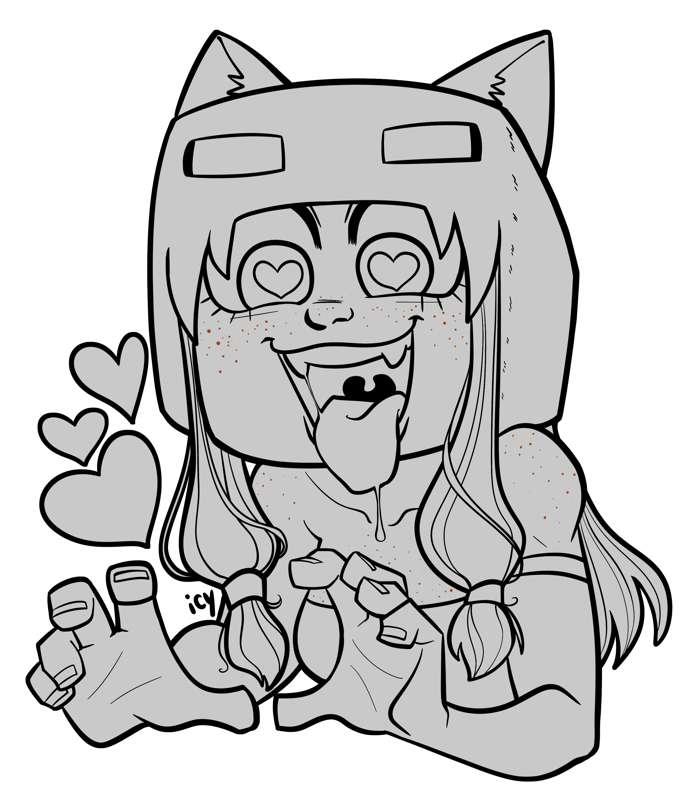 Feral Minecraft GF Valentine's Sticker Lines [WIP]