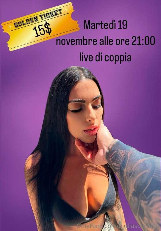 Amori ❤️MARTEDÌ 19 NOVEMBRE ORE 21:00 LIVE DI COPPIA💦😈Vi spi..