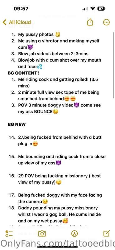 CONTEST LIST! Dm if interested 😈