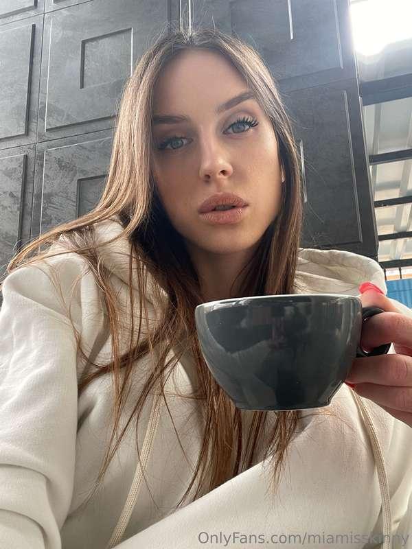 The morning starts with coffee... and a little playfulness. ..
