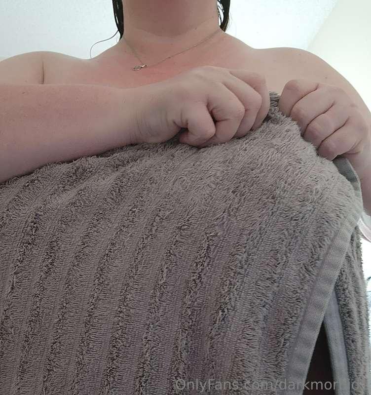 Just out of the shower with clean titties but ready for you ..