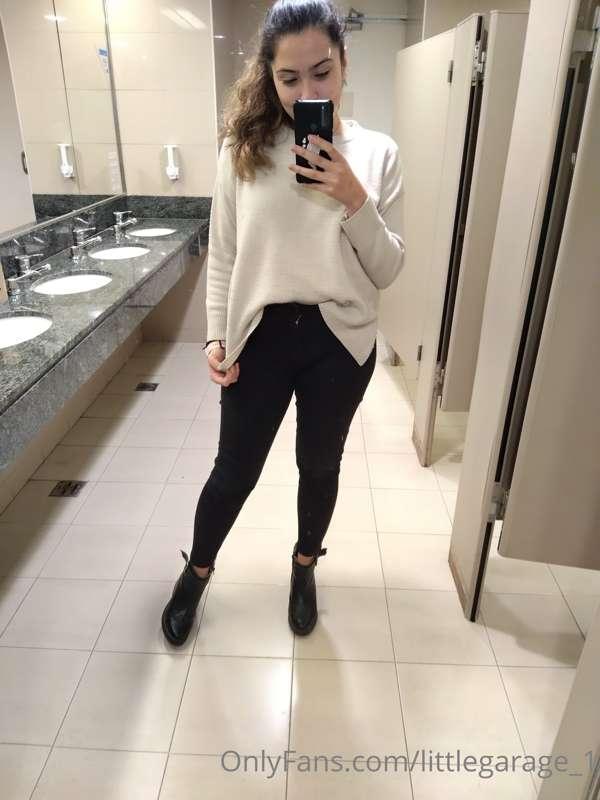 How about we hide in the bathroom at work and do things with..