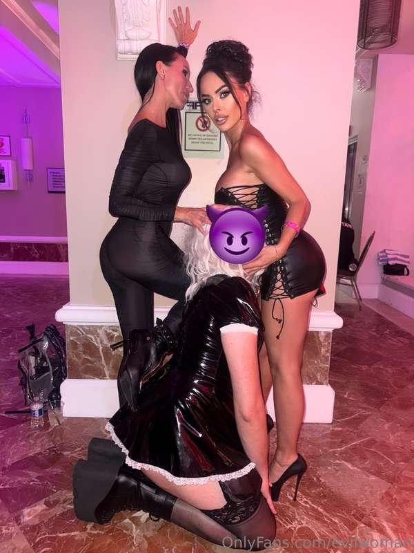 How lucky is this sissy to be dominated by me & my friend on..