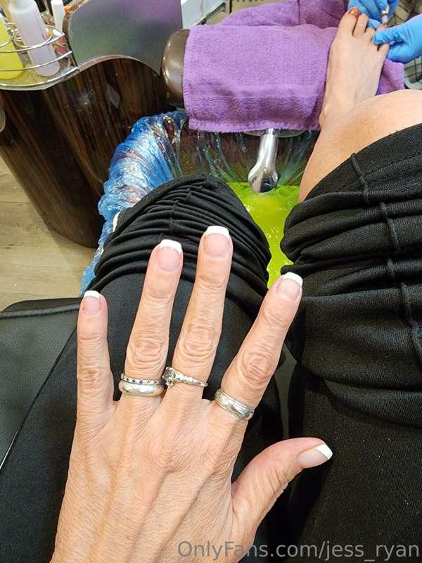 French tip mani pedi time! Special request for this from a g..