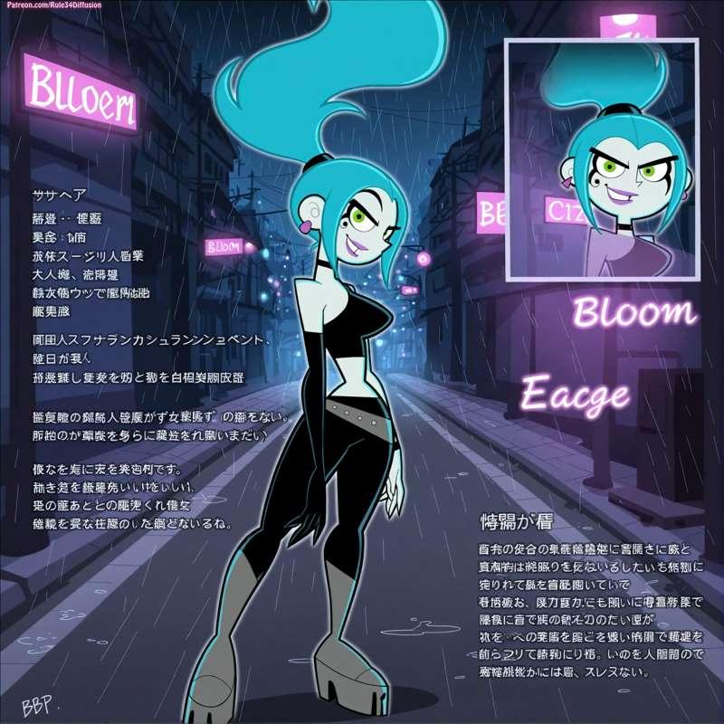 Ember McLain of Danny Phantom Sexy Poses [Gen 2.5]