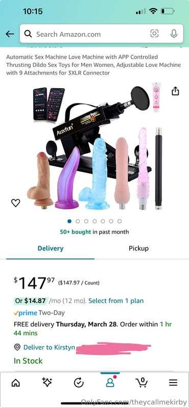Contribute to a new toy for me and I’ll send you every video..