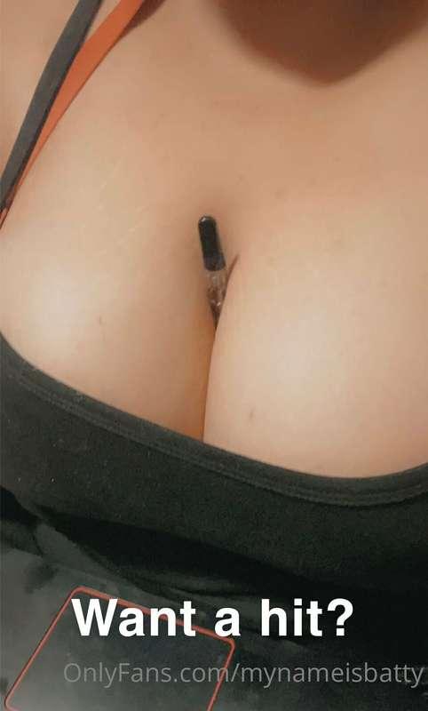 The big titty emo girl offers you a hit from her pen. Do you..