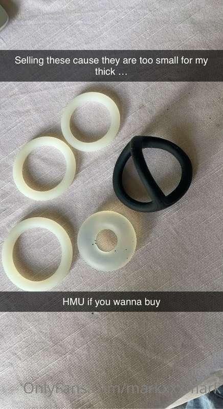 You wanna buy these used cockrings?
All too small for me.