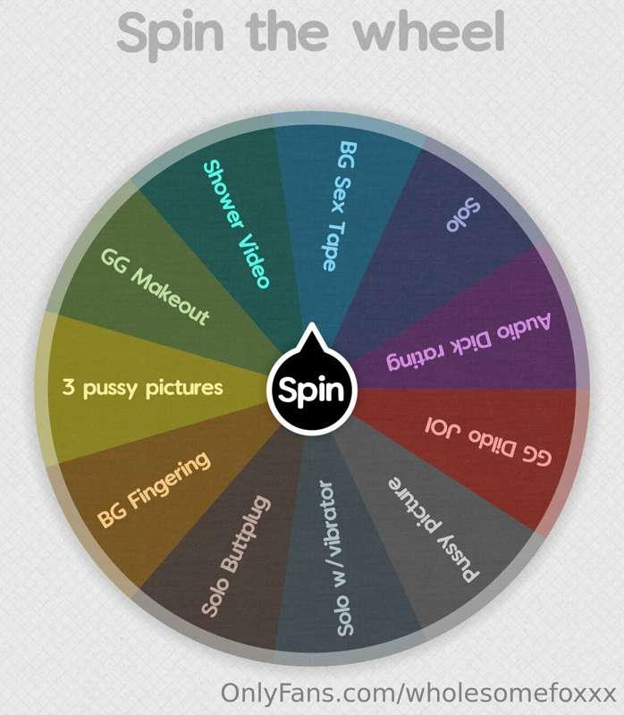 July spin the wheel! Tip the corresponding amount, I’ll send..
