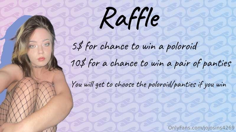 Raffle time🤗🥰 I will do a live stream whenever i reveal the ..