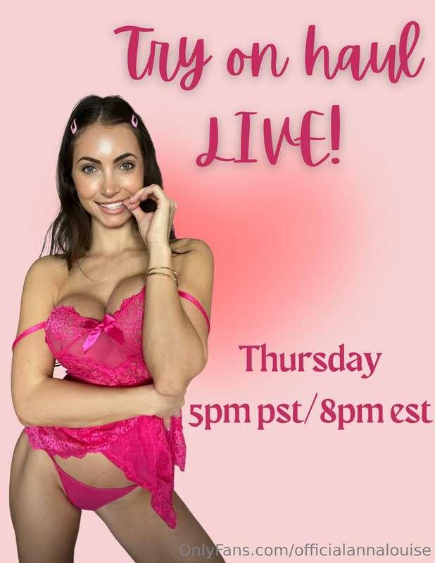 Going LIVE on Thursday! 🥰 My first ever try on live guys I'm..
