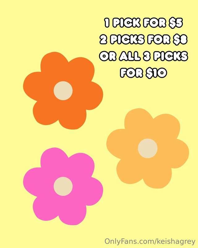 Pick a flower and reveal some BRAND NEW content🌼 1 pick for ..