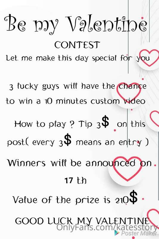 ❗️♥️ CONTEST ALERT♥️❗️Be My Valentine❗️♥️
3 lucky guys will ..