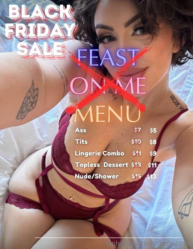 🚨BLACK FRIDAY SALE!💦 I taste even better the morning after👅👀..